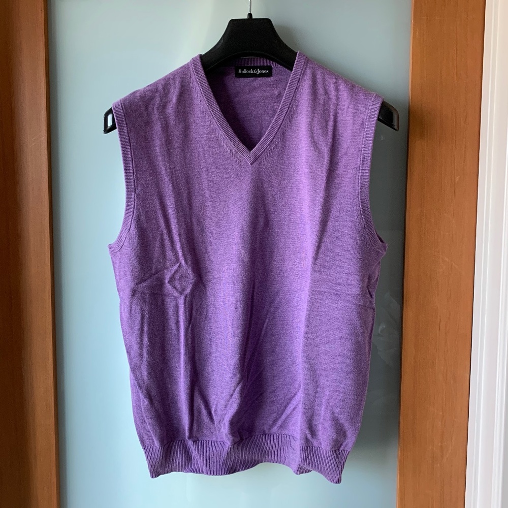 Bullock & Jones cotton cashmere sweater vest